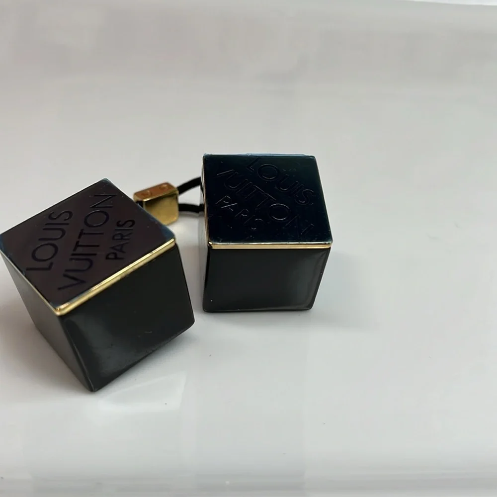 LOUIS VUITTON BLUE METALLIC/BLACK HAIR BAUBLES